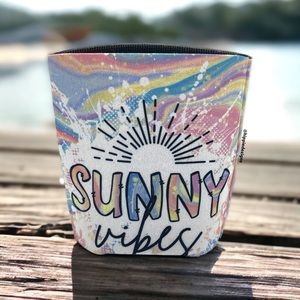 Sunny Vibes Pastel Tie Dye Can Cooler Koozie